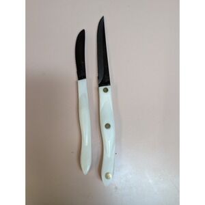 Cutco 1721 Pearl White Paring Knife 1759 Petite Serated x 2